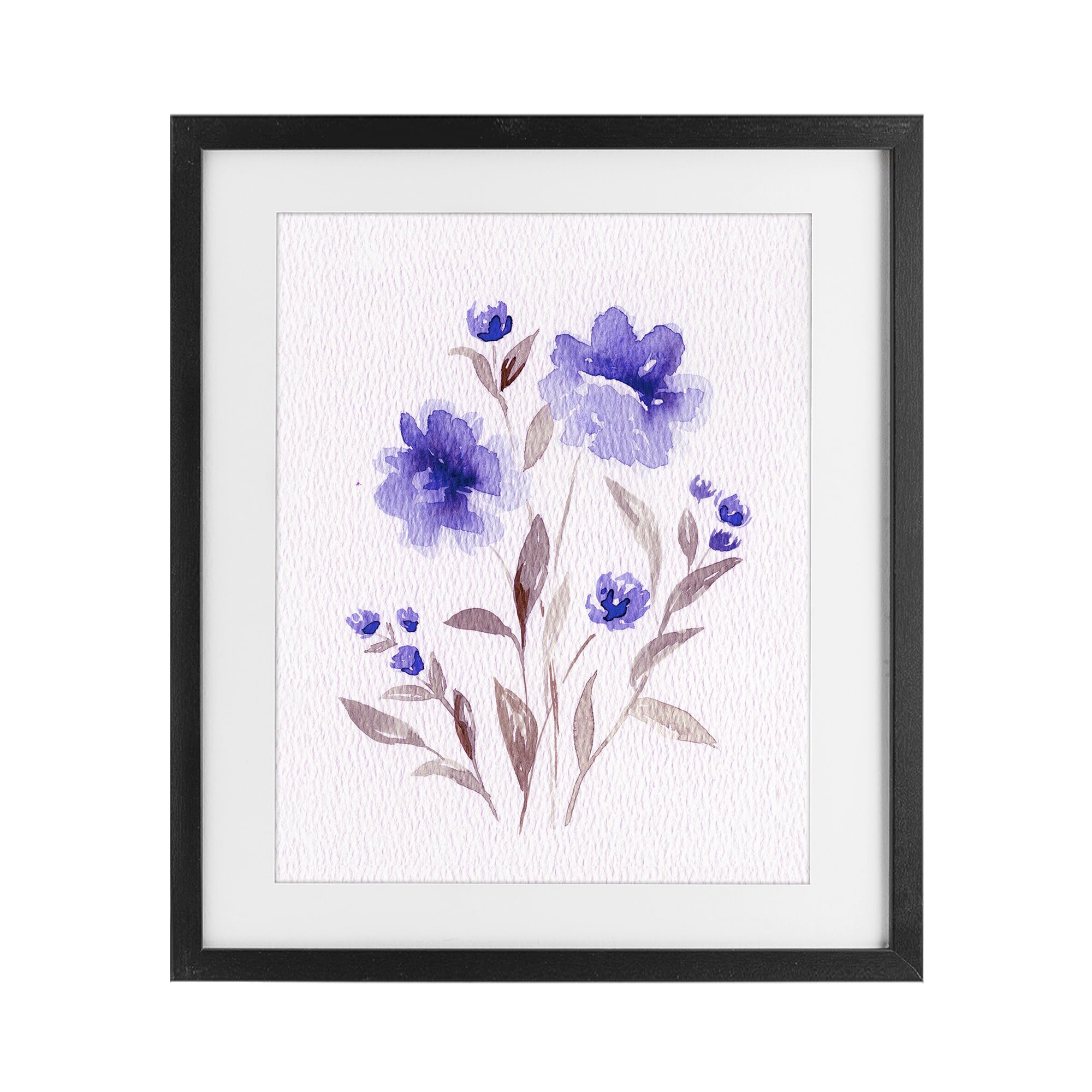 'Blooming Purple Flowers'| Framed Print Under Glass