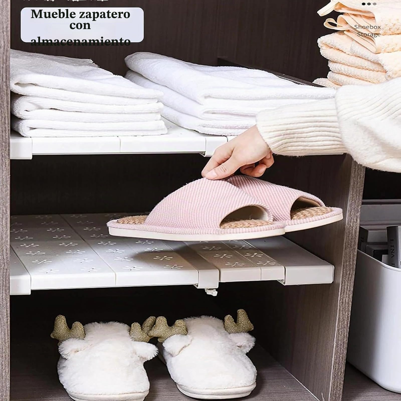 Estantería Extensible Ajustable para Armario, Separador telescópico sin Taladro, Organizador de Ropa y Zapatero para Cocina y baño (Larghezza 24cm,Lunghezza 71-92 cm)