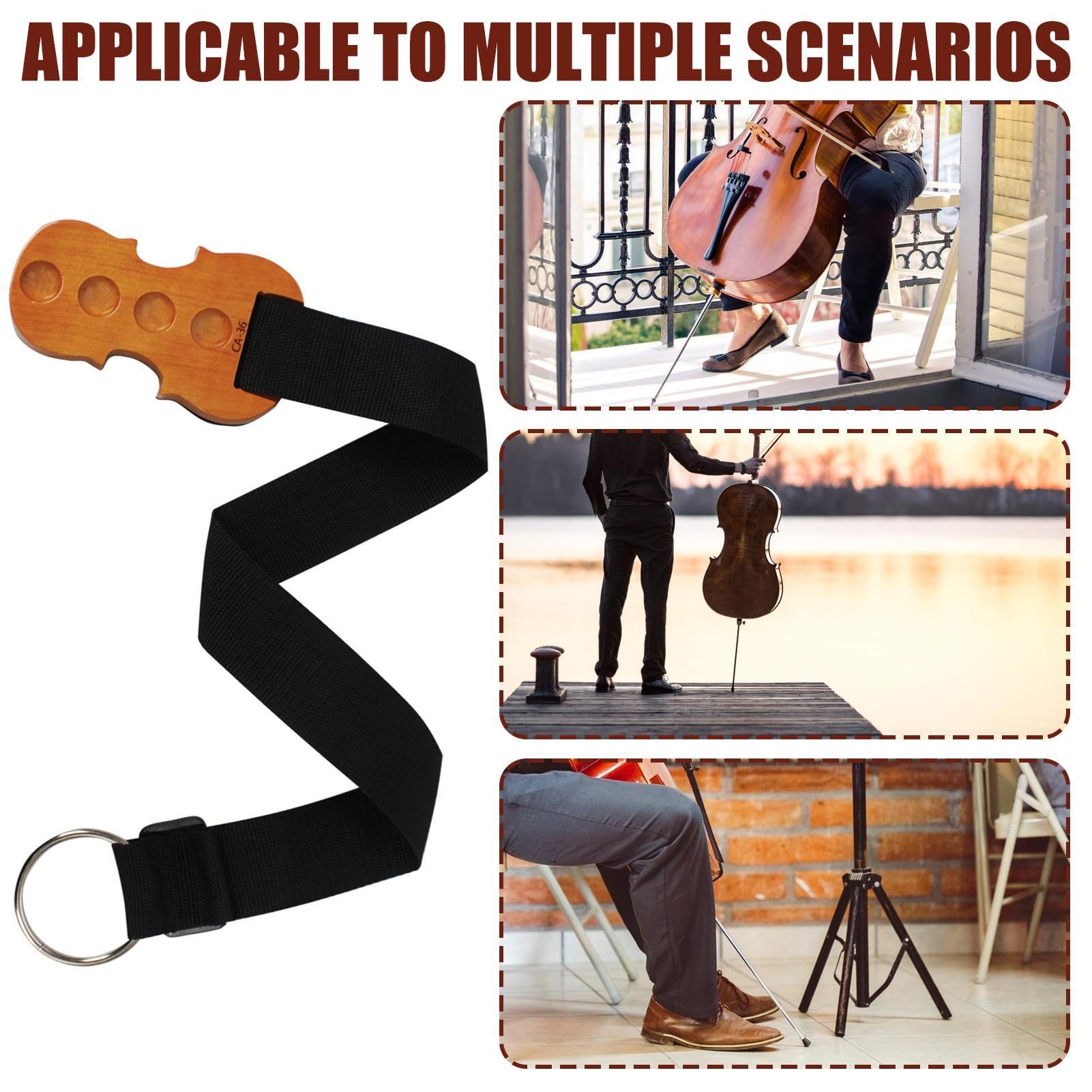 Cello-Endstifthalter, Cellogurt-Stopper | Verstellbarer, rutschfester Endpin-Rest-Halter für Cello,Tragbares Cello-Anti-Rutsch-Pad, Cello-Zubehör für den Auftritt auf der Heimbühne
