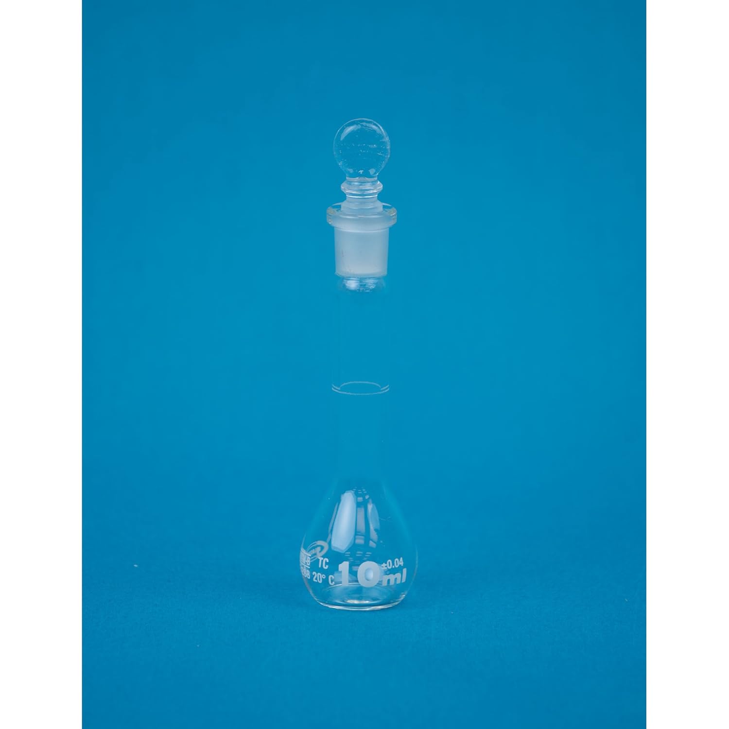 United Scientific FG5641-10 Borosilicate Glass Volumetric Flask with Interchangeable Glass Stopper, Class B, 10ml Capacity (Pack of 12)