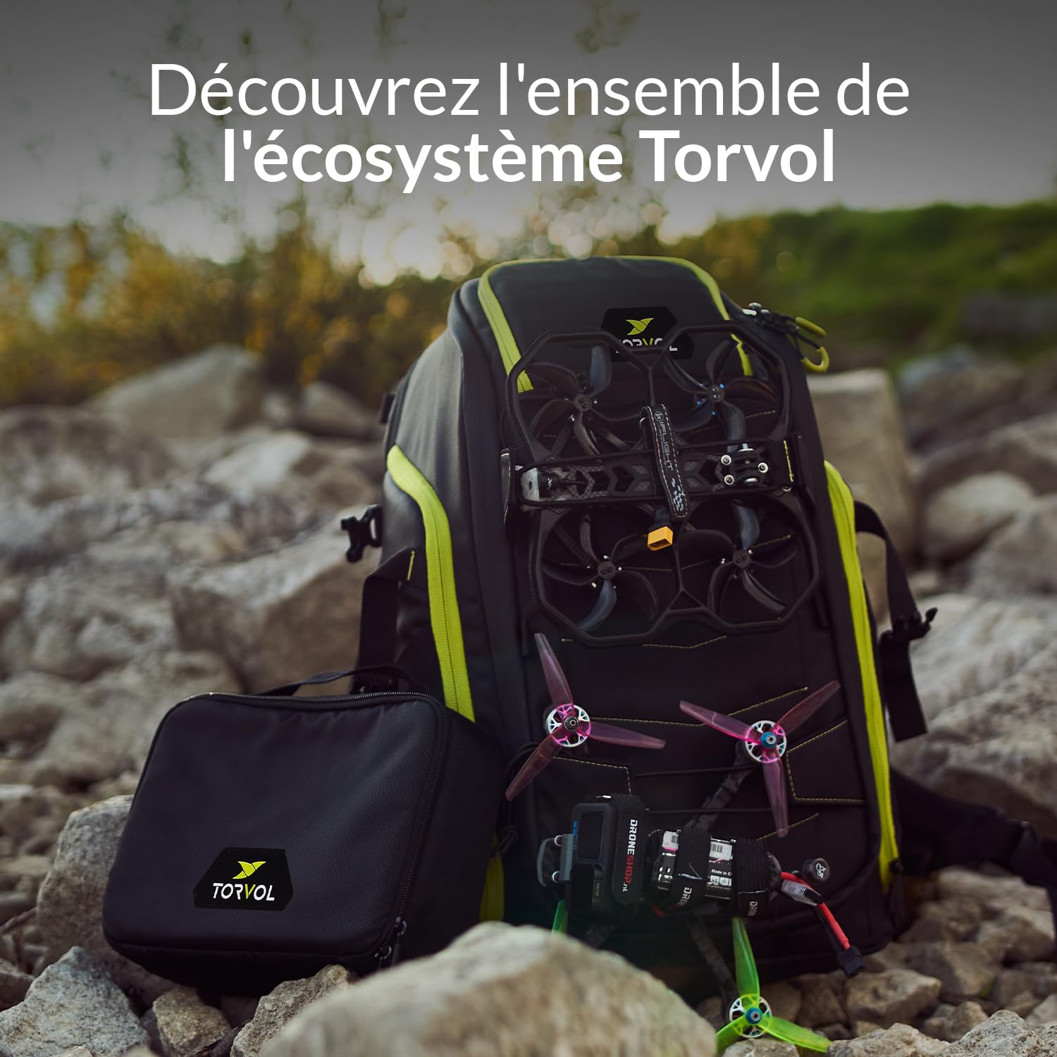Torvol – LIPO SAFE BAG Stealth Edition, Pochette anti feu et etanche pour batteries LiPo – Stocke jusqu’à 15 batteries Lithium-Polymère – Compatible avec les sacs Quad PITSTOP – 26 x 20 x 11 cm – Noir