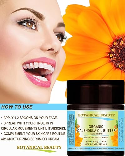 Miniatura 4 de Aceite de caléndula orgánico Mantequilla de caléndula Officinalis Aceite de caléndula 100 puro natural para cara piel cuerpo cabello uñas cuidado de