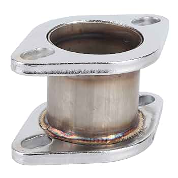 Exhaust Flange Parts Stainless Steel Exhaust Flange Adapter - Universal 2.5" Muffler Pipe Extension Exhaust Flange Repair Kit