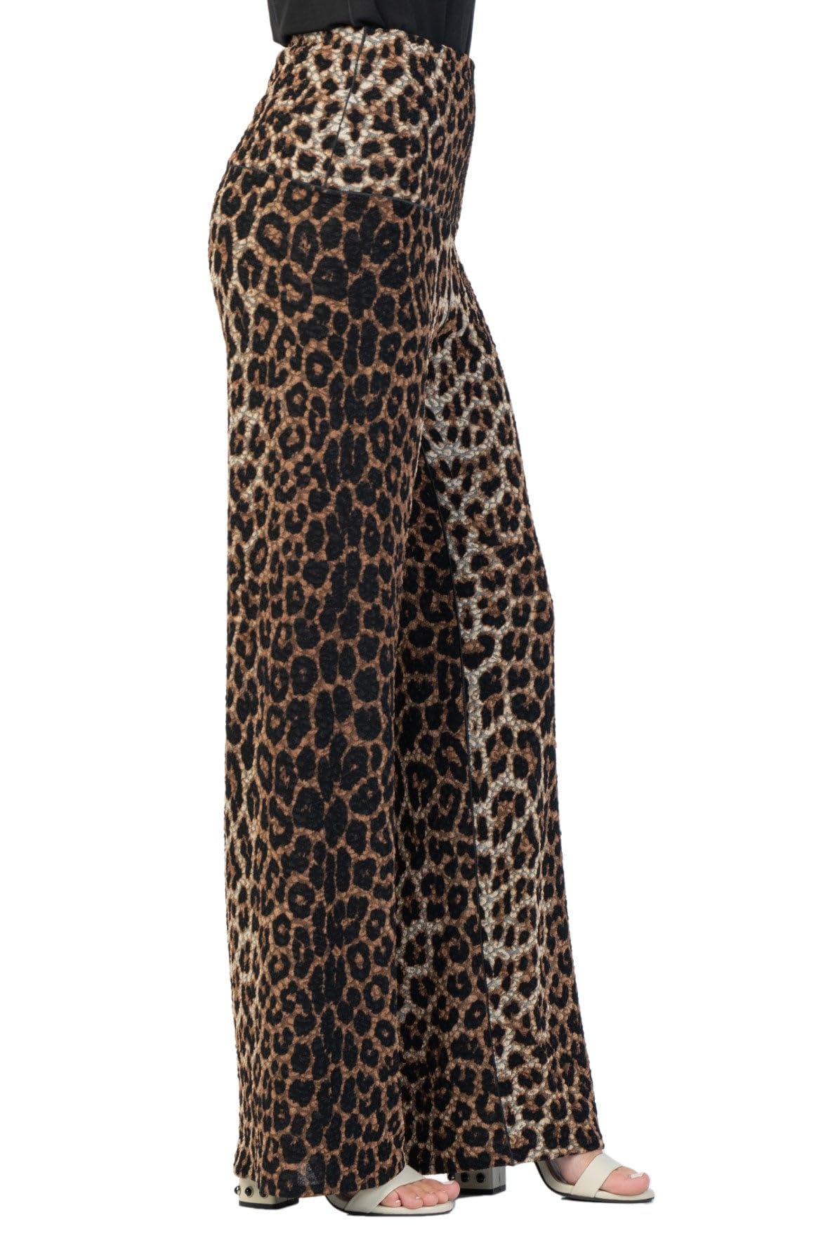 High Elastic Waist Straight Pants-Brooke Pebbles