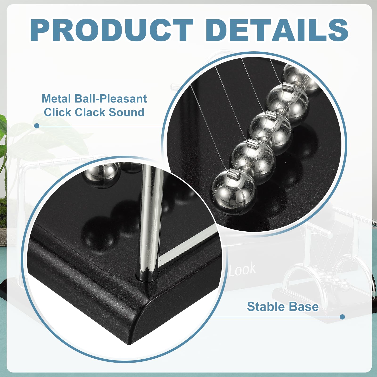 PATIKIL 2 Pack Newtons Cradle - Image 3