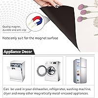 Vista 2 de Funda magnética para lavavajillas con diseño de flores de hierbas, cubierta magnética reutilizable para refrigerador, calcomanías para microondas