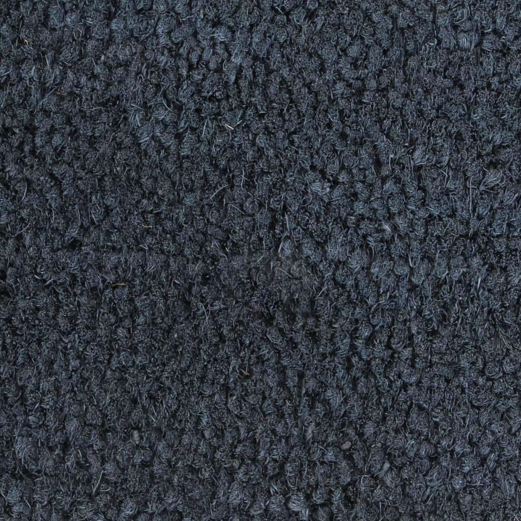 Felpudo de fibra de coco, gris oscuro, 100 x 200 cm | Base de PVC antideslizante, apta para aspiradora, interior y exterior, duradero