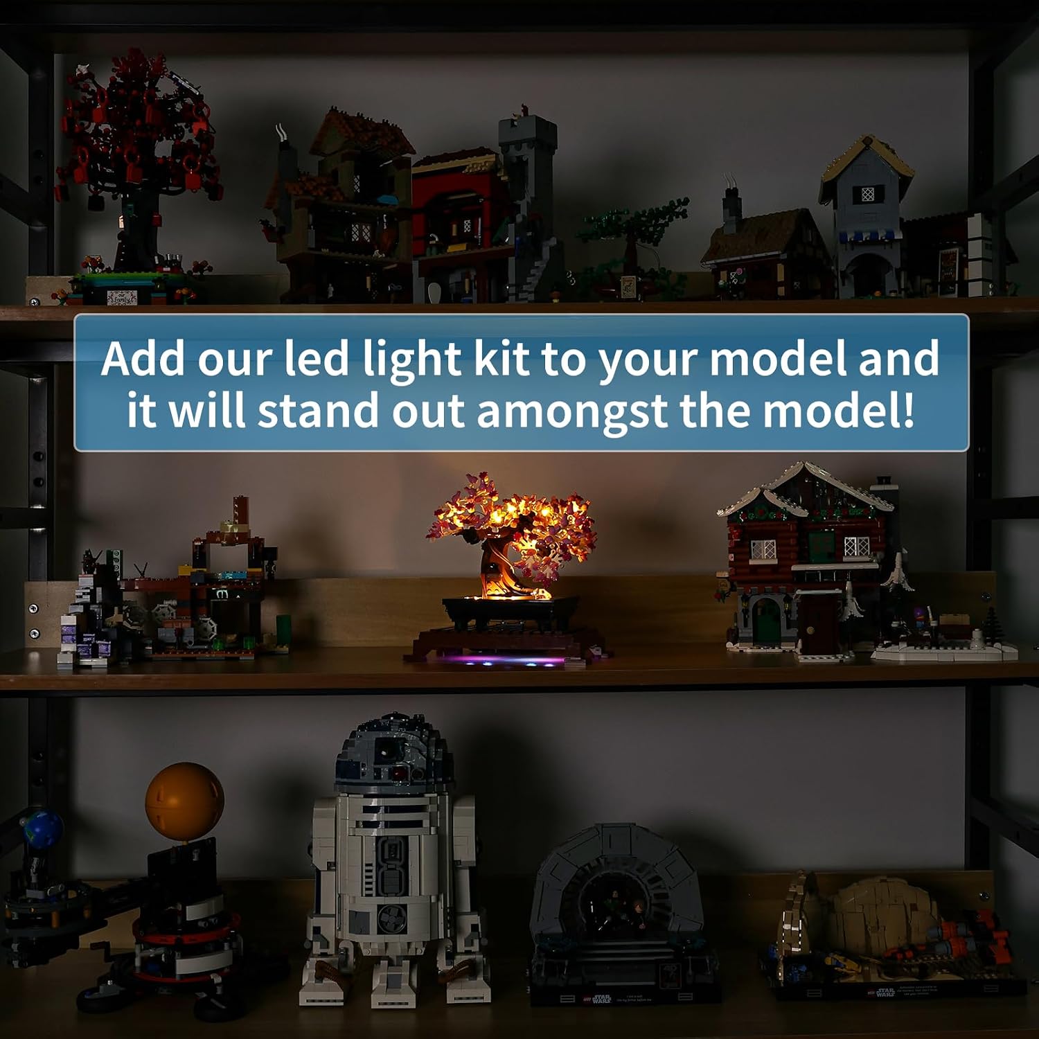 BrickSoul Light Up Kit Compatible with Lego Bonsai Tree Plants 10281 Building Set, Upgrade Design Lighting Accessories for Lego Fans, Not Included 10281 Model