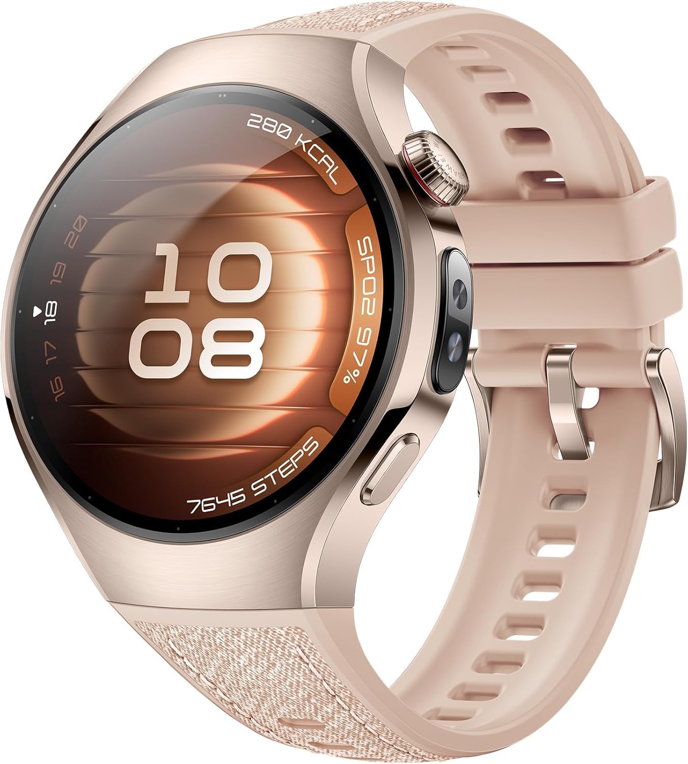 HUAWEIWATCH 5, 42mm Smartwatche, Multi-sensing X-TAP Technology, Fingertip Oxygen Saturation Measurement, Health at a Glance, eSIM, 6-Month Extended Warranty, Beige