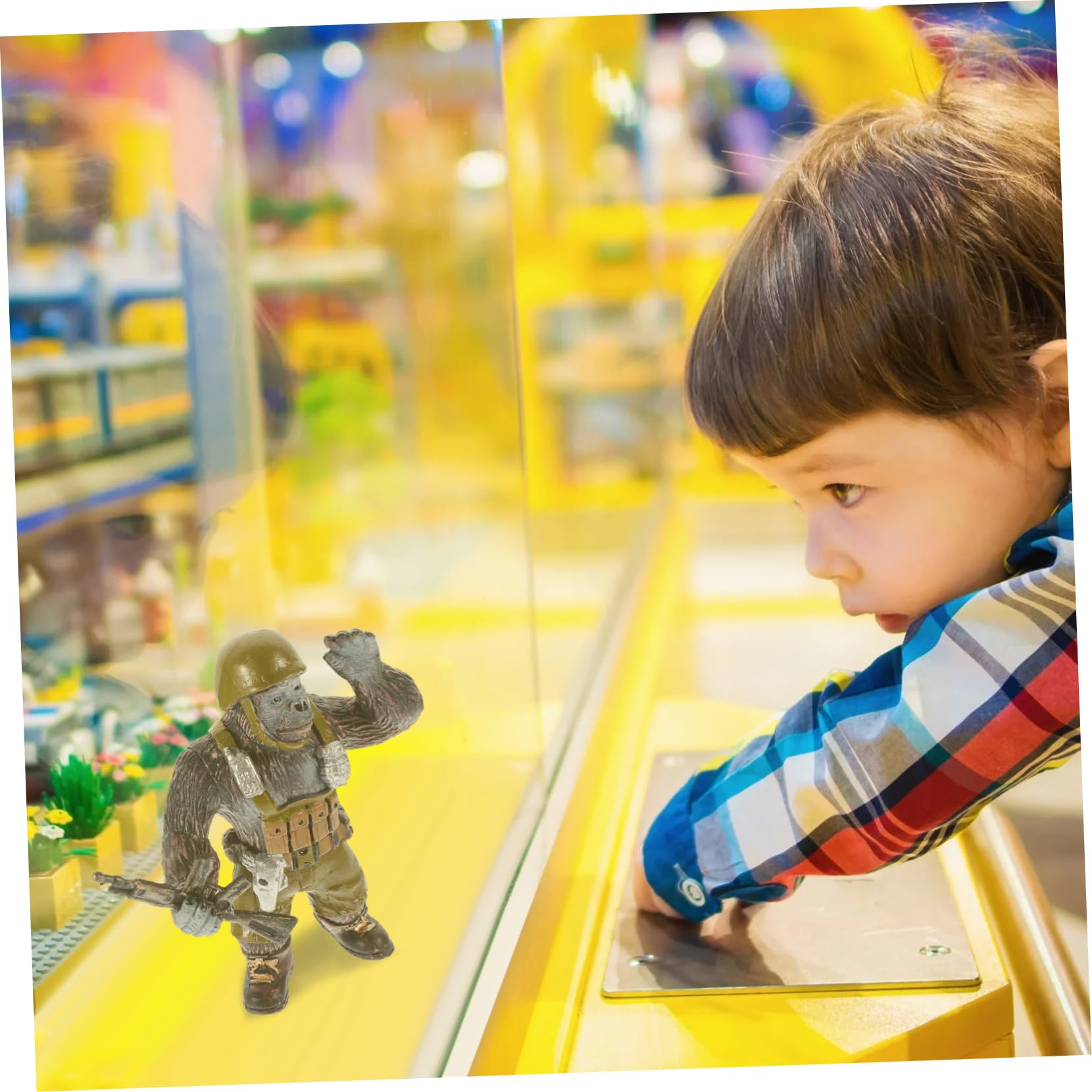 BESTonZON 4 Pz Modello Di Figure Di Animali Giganti Animali in Miniatura Giocattoli Degli Animali Della Giungla Miniature Da Tavolo Bambino Plastica Animale Decorazioni