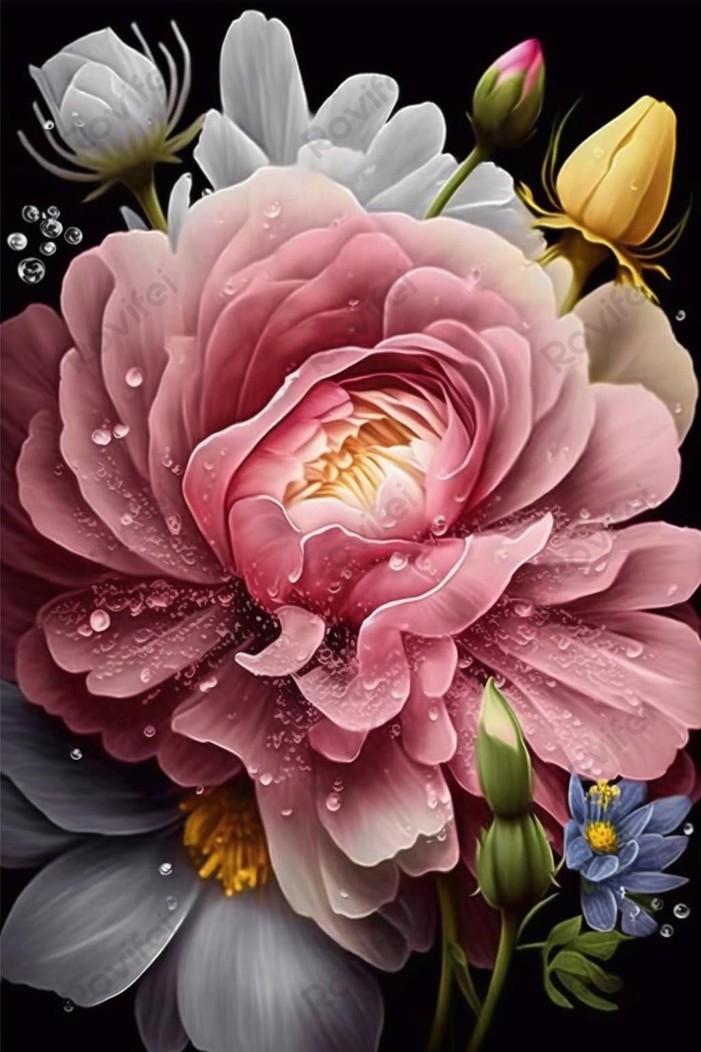 Jigsaw Puzzles 200 Pieces Wooden Adults Puzzles Pink Rose Flower Valentine Day Gift Formation Wooden Gift For Mom Family Friend Home Decor Wall Art 13.9'' X 9.8