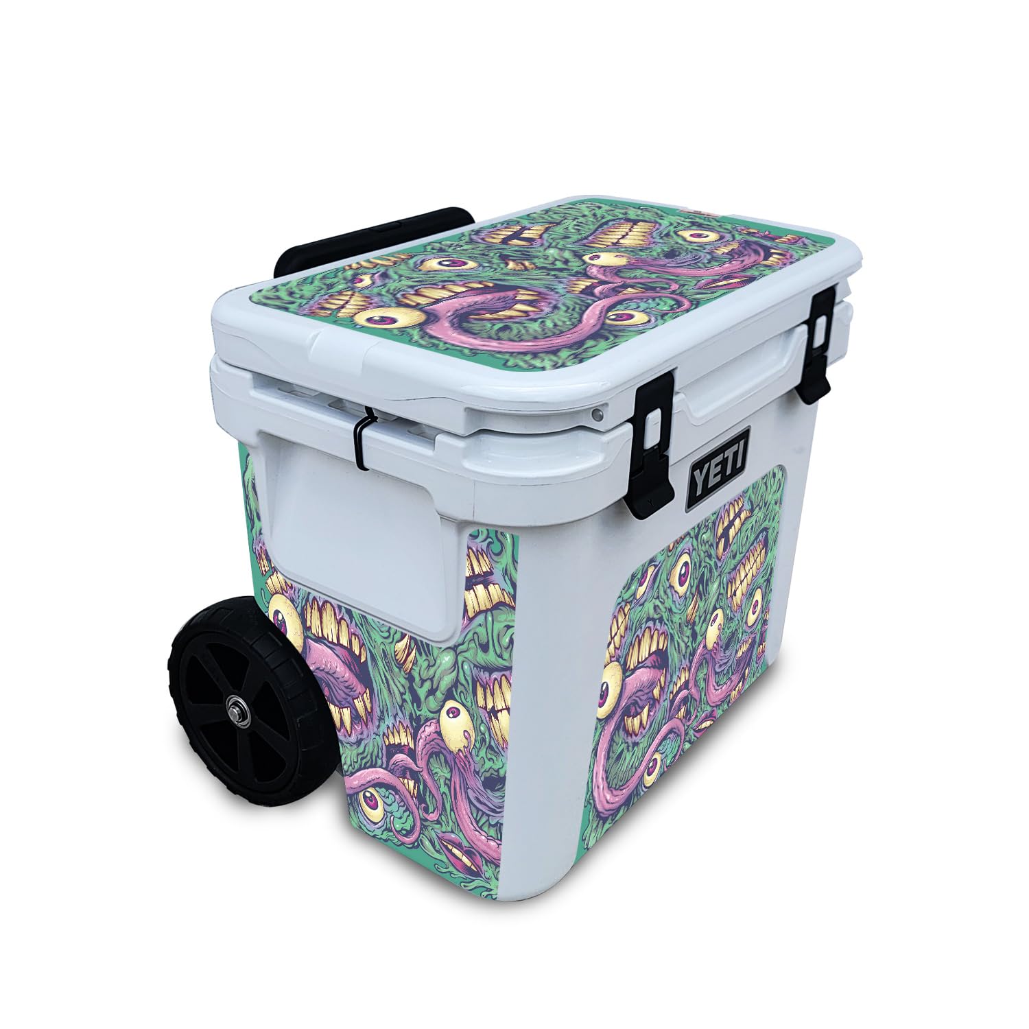 Skin Compatible with Yeti Roadie 32 Wheeled Cooler - Eyes and Teeth - Premium 3M Vinyl Protective Wrap Decal Cover - Easy to Apply | Crafted in The USA by MightySkins