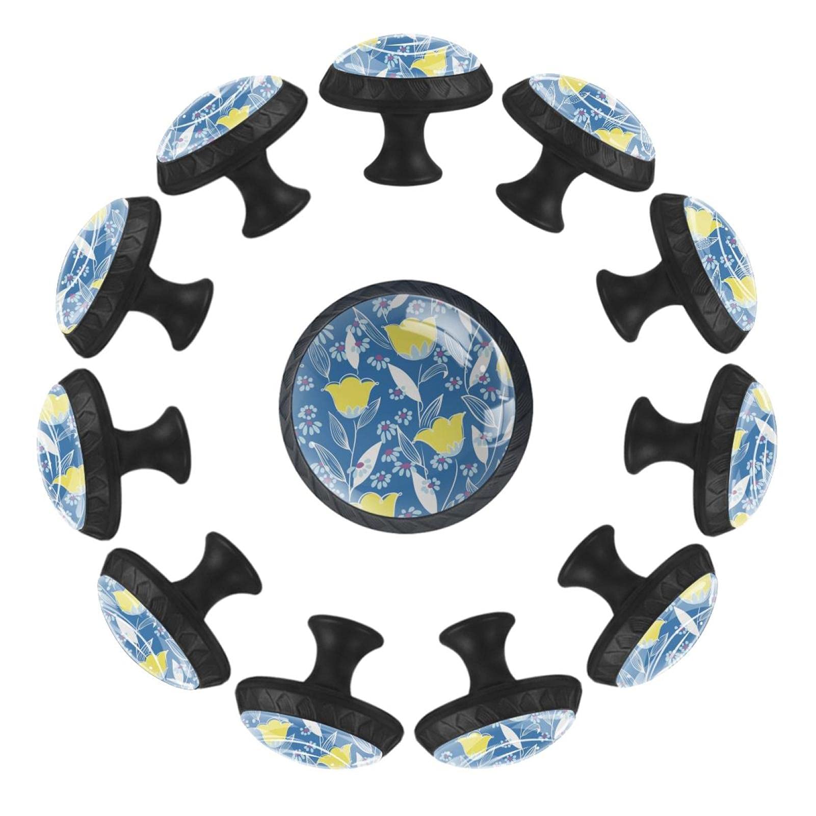Boutons de tiroir 35 mm lot de 12 poignée meuble fleur commode chambre enfant