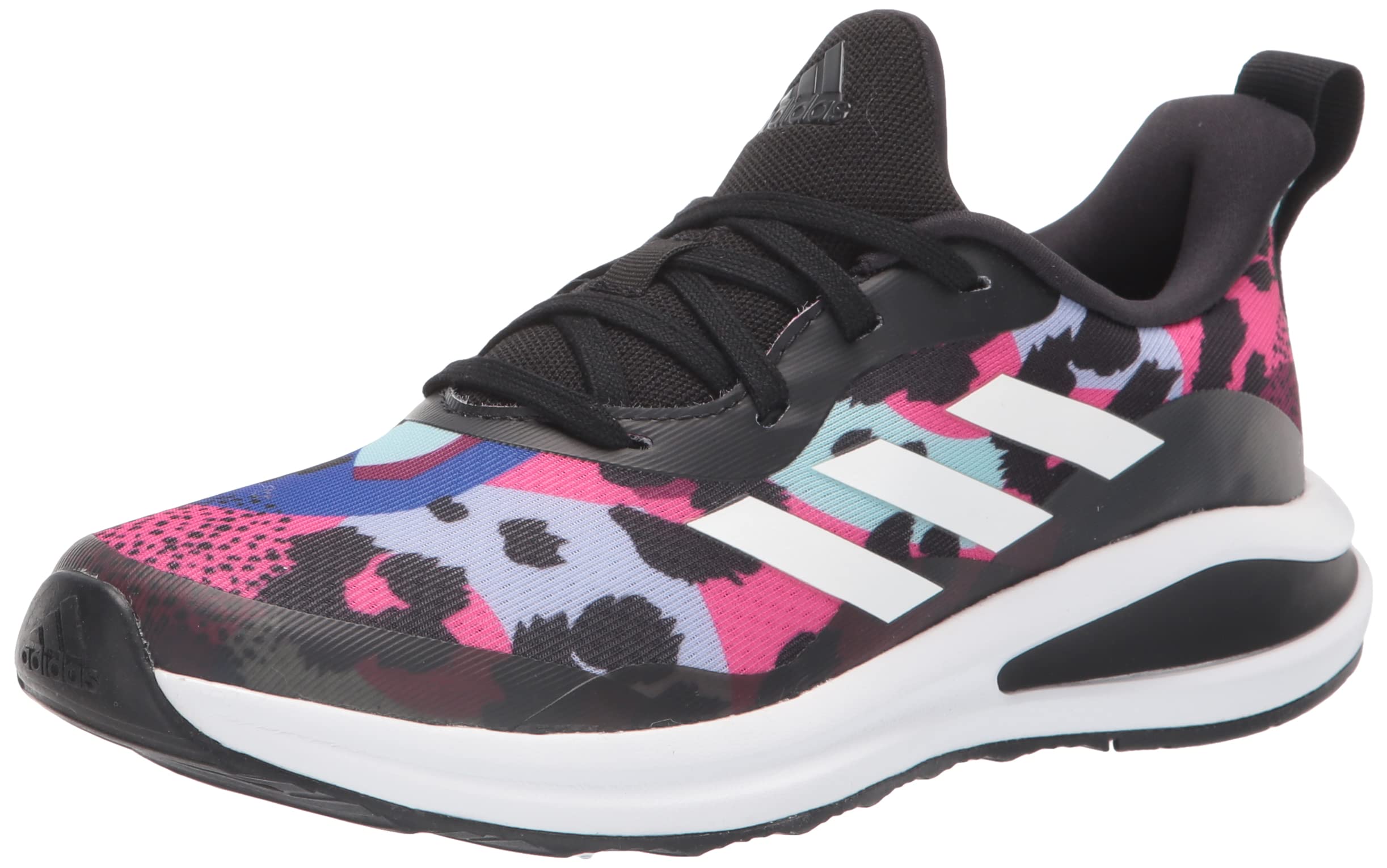 adidas Fortarun Running Shoe, Black/White/Violet Tone, 5.5 US Unisex Big Kid