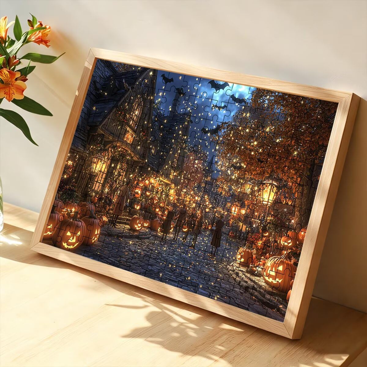 Puzzle 5000 Pezzi Zucca, Puzzle Adulti Halloween in Legno, 156x105cm -1419