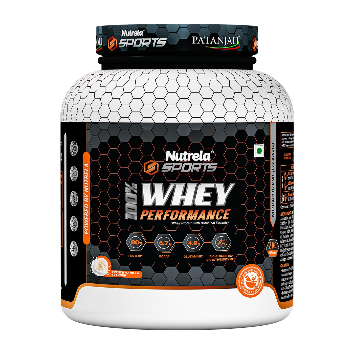 NUTRELA Sports Patanjali Whey Protein 1kg | Concentrate + Isolate | 24g Protein Per Scoop | 6.7g BCAA, 4.9g Glutamine with Digestive Enzymes for quick absorption & easy digestion | Muscle - Building & Recovery | 100% Vegetarian | Malai Kulfi — Amazon image 14