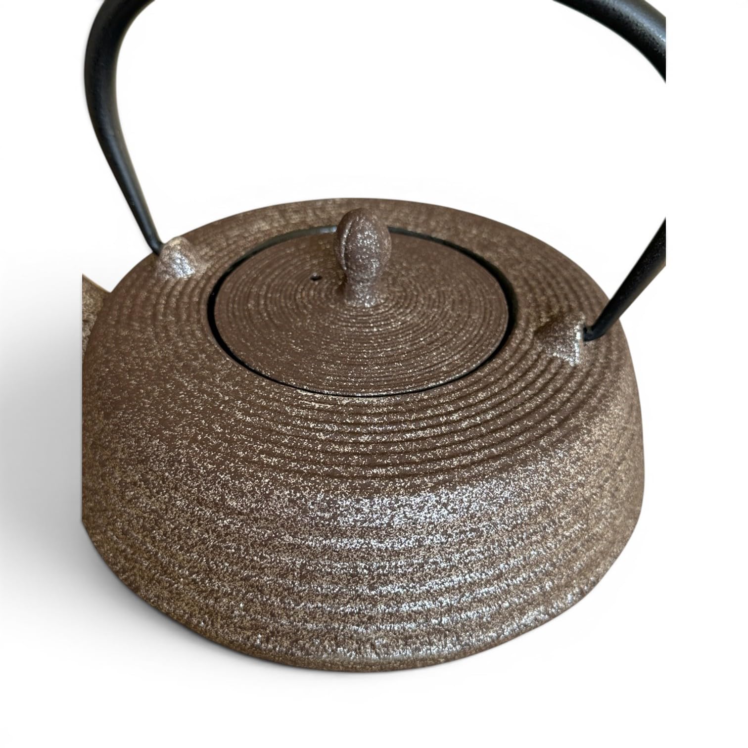 SO SKIN IDASY Théière en fonte japonaise 800 ml avec filtre inox, intérieur émaillé, garde la chaleur, design sobre et élégant, bronze patiné argenté