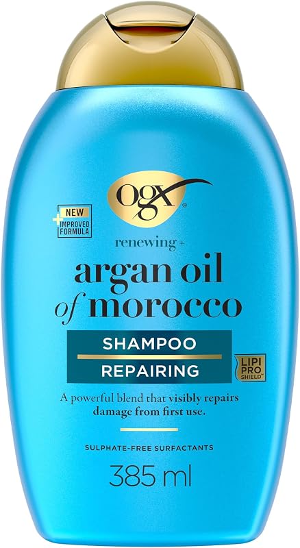 Redonnez vie à vos cheveux secs et abîmés avec le Shampoing Réparateur Huile d'Argan du Maroc OGX. Ce soin puissant, for