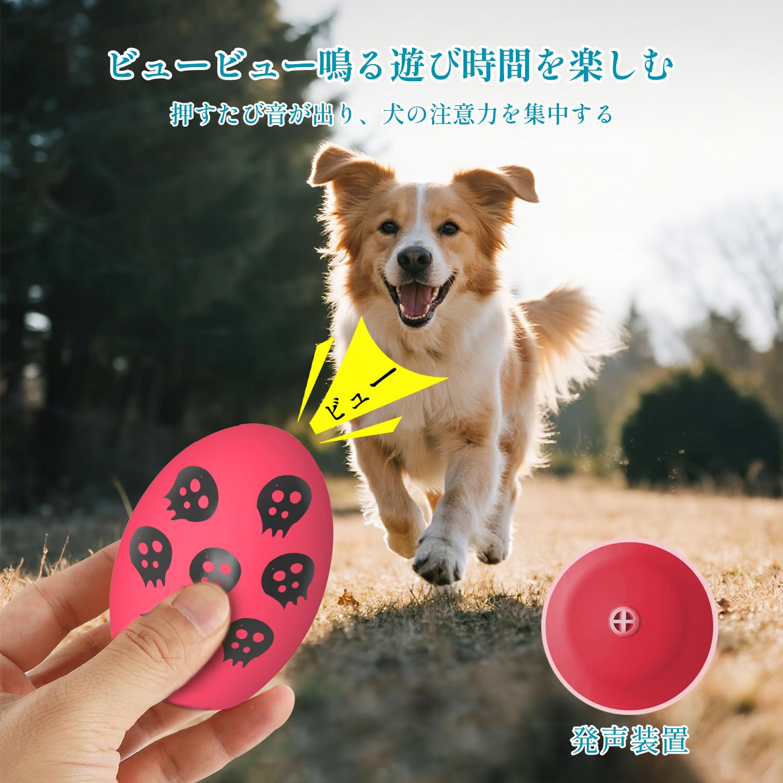 Amazon | KrauzPet 犬 おもちゃ たまご 音が鳴る （大型犬に適用） 犬