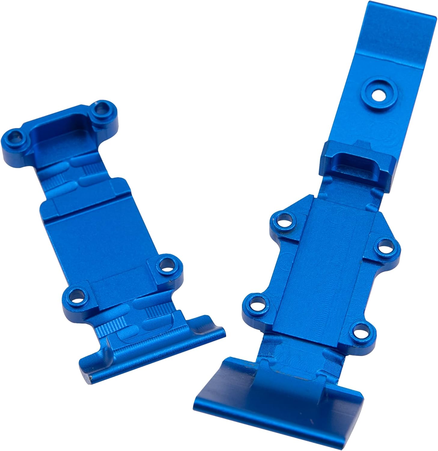 Aluminum Alloy Front & Rear Skid Plate Skidplate Set #7037 Compatible with 1/16 Traxxas E-Revo 71054 VXL Slash 4WD 70054 Summit 72054 RC Car