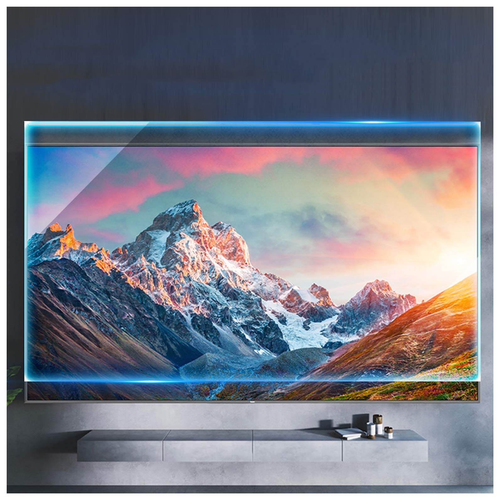 Soulager la fatigue oculaire avec le protecteur d'écran TV anti lumière bleue et reflet 52"