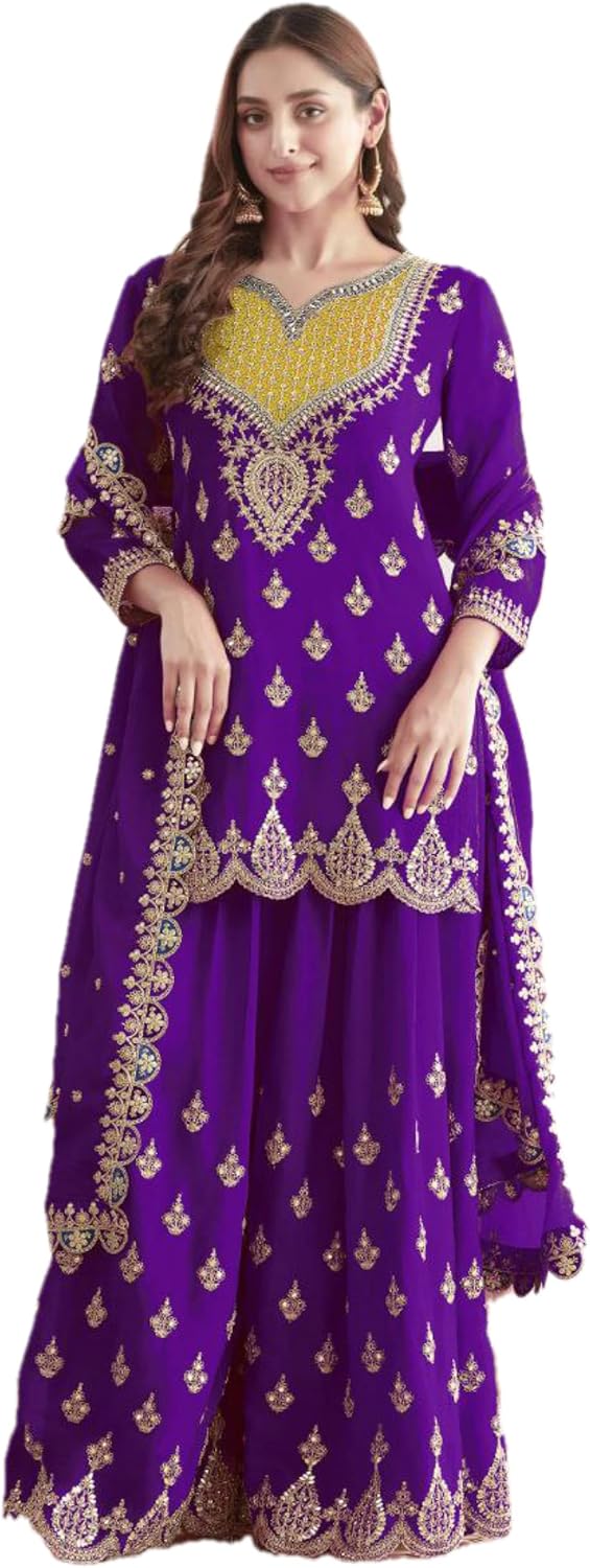 STELLACOUTURE Ready to wear salwar kameez for women, Plus size Indian Pakistani ethnic suit, Eid, Wedding, Party 3021-O