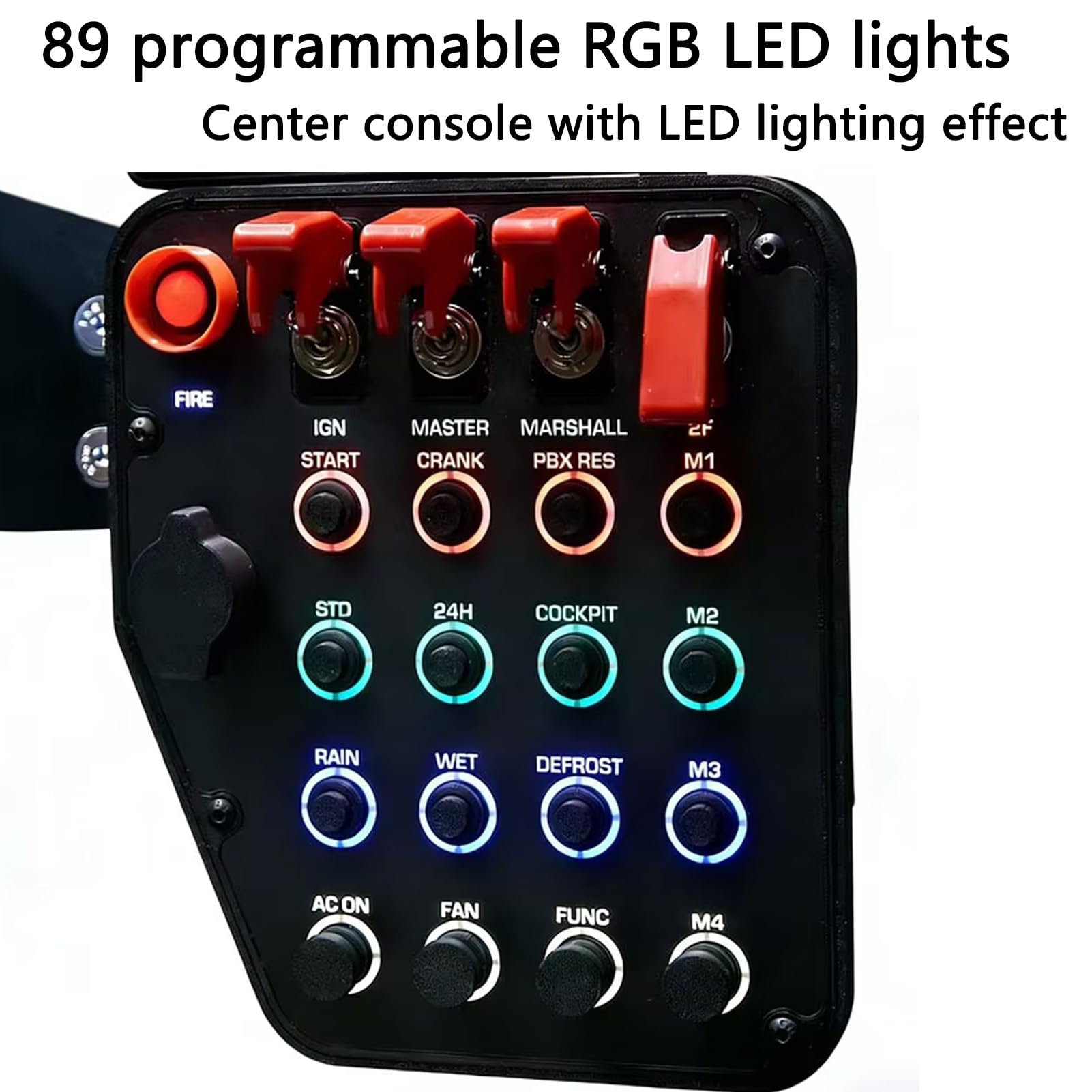 Multi-function 22 Programmable Buttons USB Simulation Racing Center Control For Logitech G27/G29/G920/G923 RS50/G Pro Steering Wheel; PC Button Box For PXN V99/ V10 Pro/V12 LITE/VD4 VD6 VD10 Truck ETS
