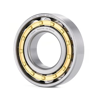 XIKE 1 Pcs N207M Cylindrical Roller Bearings 35x72x17mm, Fits DIY/Motor/Turbines/Compressors/Reducer/Gearbox, Industrial/Agricultural/Engineering/Garden Machinery.