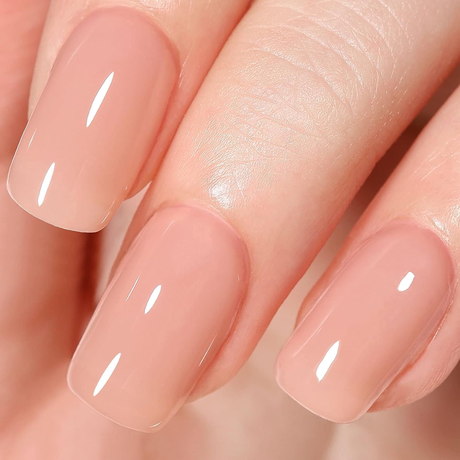 TOMICCA Jelly Gel Nail Polish -15ML Sheer Nude Translucent Gel Nail Polish Soak Off UV LED Nude Gel Polish French Nail Gel for DIY Manicure Home Salon Nail Art