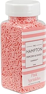 Pink Sprinkles Jimmies 3.17 oz, Sprinkles For Cake Decorating, Cake Sprinkles, Sprinkles For Baking, Ice Cream & More, The Hampton Candy Company