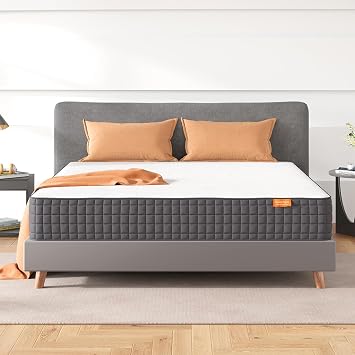 Sweetnight King Mattress, 10 Inch King Size Mattress, Medium Firm Mattress for Motion Isolation & Staying Cool & Pressure Relief, Gel Memory Foam Bed Mattress, Breeze