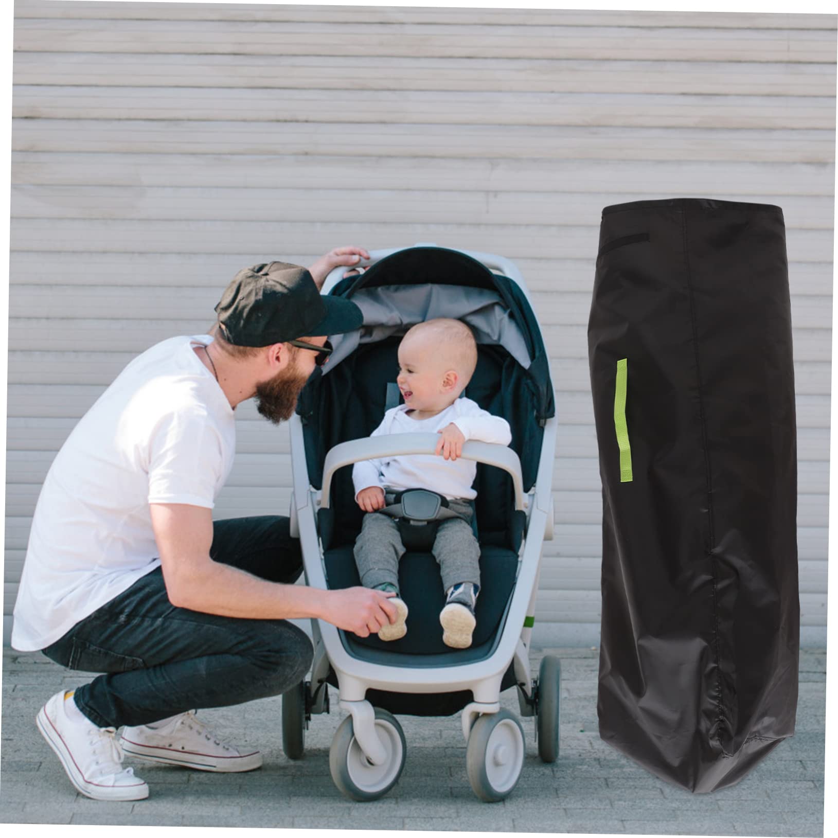 ORFOFE Borsa da Viaggio per Passeggino, Custodia Oxford Nero Tracolla Singola, Facile da Pulire, per Gate Check e Uso Quotidiano