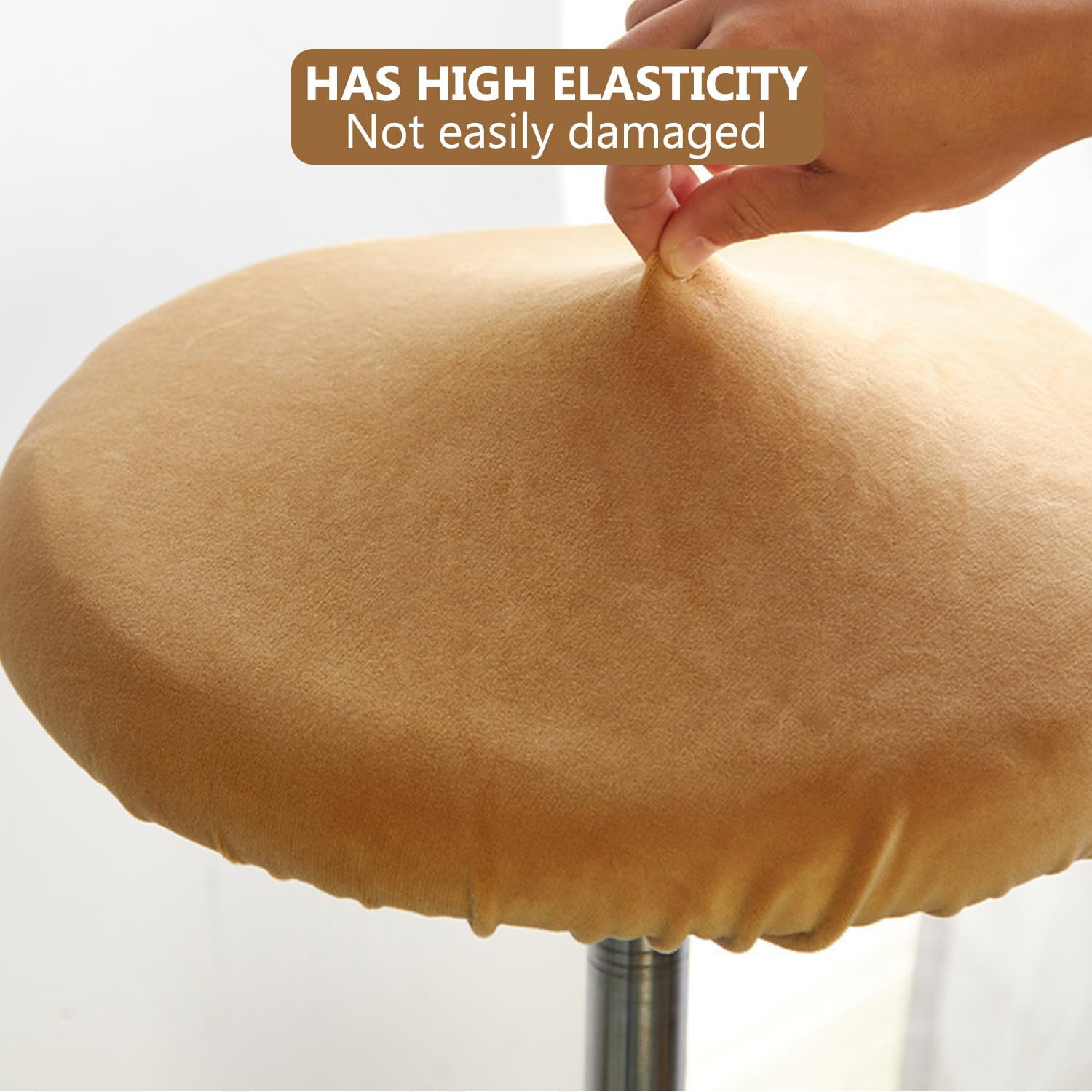 Green,2pcs, Stool Cover Round 2/4Pcs Seat Cushion Slipcovers Round Stool Slipcover Bar Stool Cover with Elastic Band Round Chair Cover for Home Office Restaurant Hotel Washable