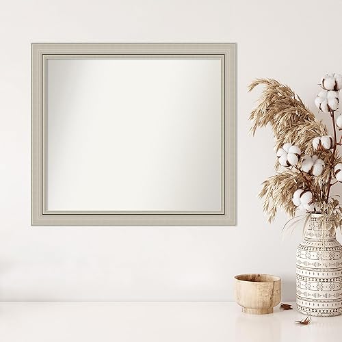 Miniatura 4 de Amanti Art Espejo personalizado, espejo de baño estrecho plateado Romano, espejo de pared o espejo de tocador de baño sobre el fregadero (24.75 x