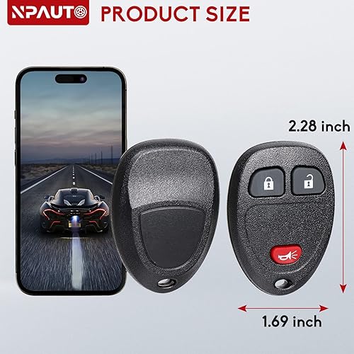 Miniatura 7 de NPAUTO 2 Piezas Llavero con Llave de Encendido de Repuesto para Chevy Silverado 1500 2500 Equinox Traverse Tahoe Avalanche Suburban GMC Sierra