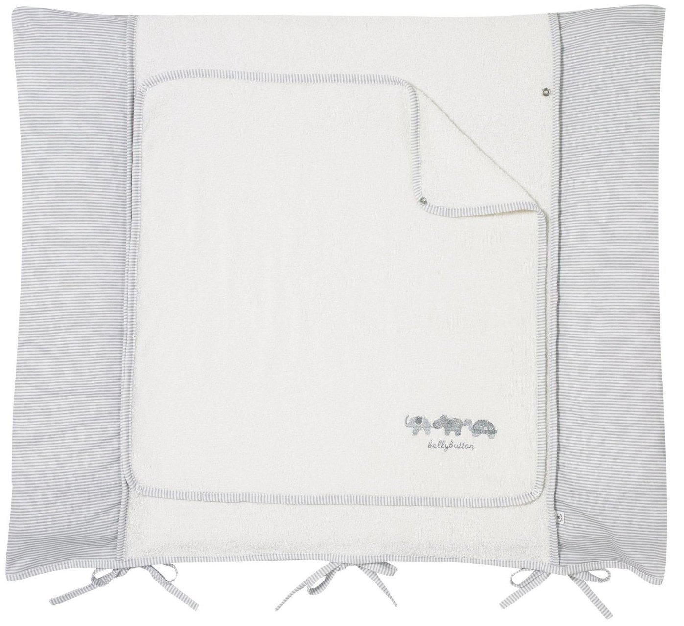 Alvi 330183509 Wickelauflage mit Bezug "Grey Little Animals"