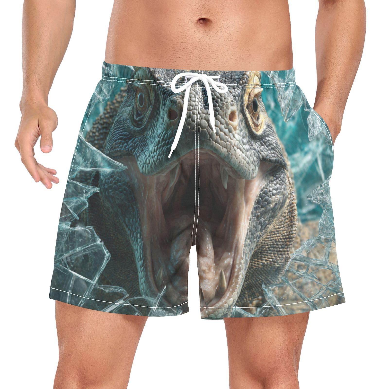 Pantalones cortos de natación Quick Dry para hombre con diseño Komodo 8