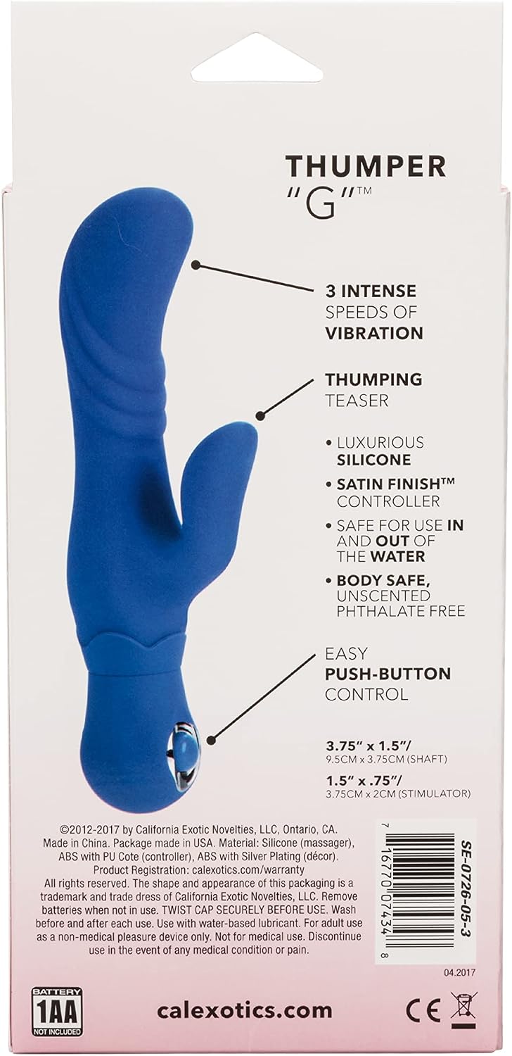 CalExotics Novelties Posh Silicone Thumper ?g?, Blue, 0.24 Pound