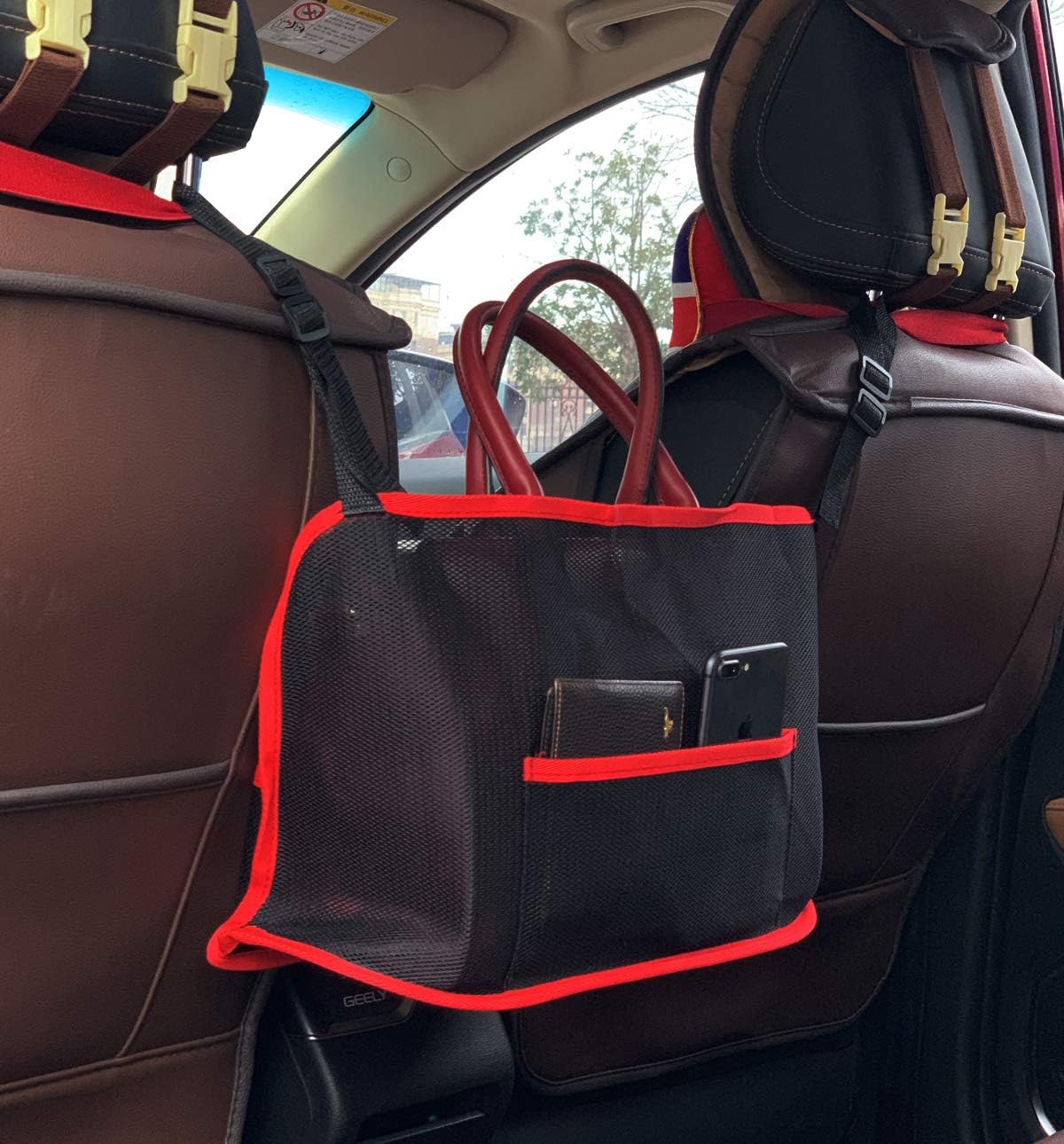 Cayhuuso Car Net Pocket Handbag Holder, car Organizer Mesh