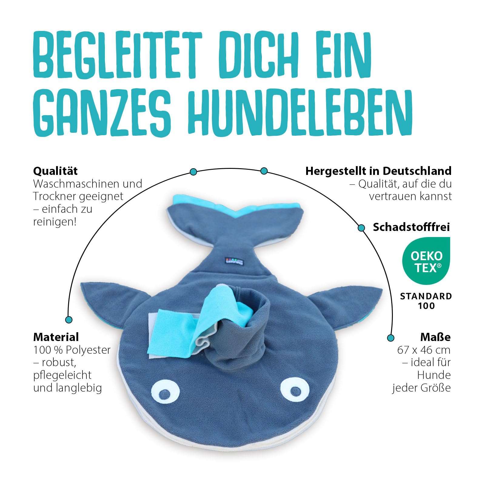 KNAUDER’S BEST | SCHNÜFFELWAL Kurt | Schnüffelteppich & Intelligenzspielzeug für Hunde | Made in Germany | für jedes Hundealter sowie Größe geeignet | Vom Hundetrainer entwickelt