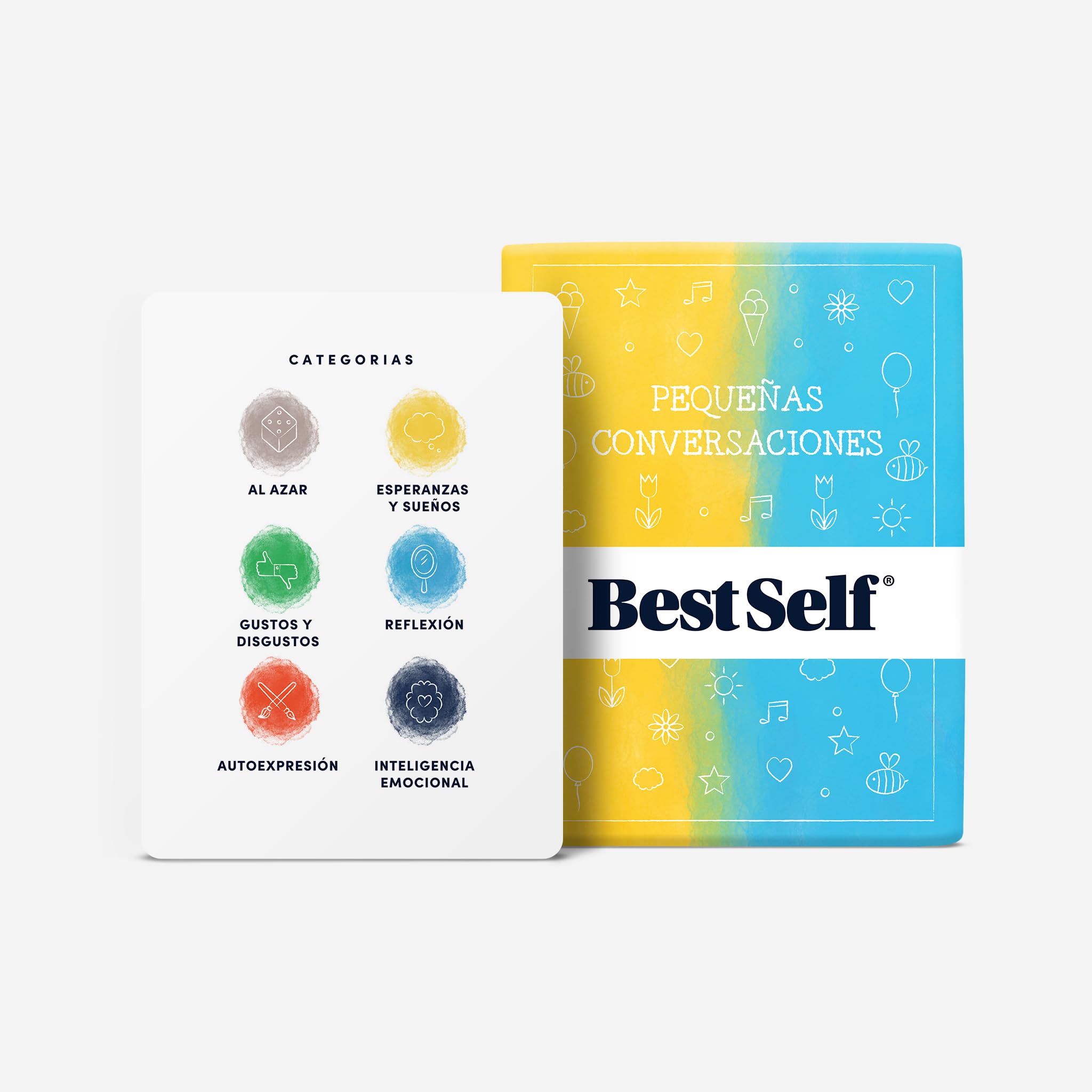 BestSelf Pequeñas Conversaciones – Cartes de conversation espagnoles Little Talk – 150 invites, idéales pour les jeux de thérapie, les activités de compétences sociales et les conversations amusantes