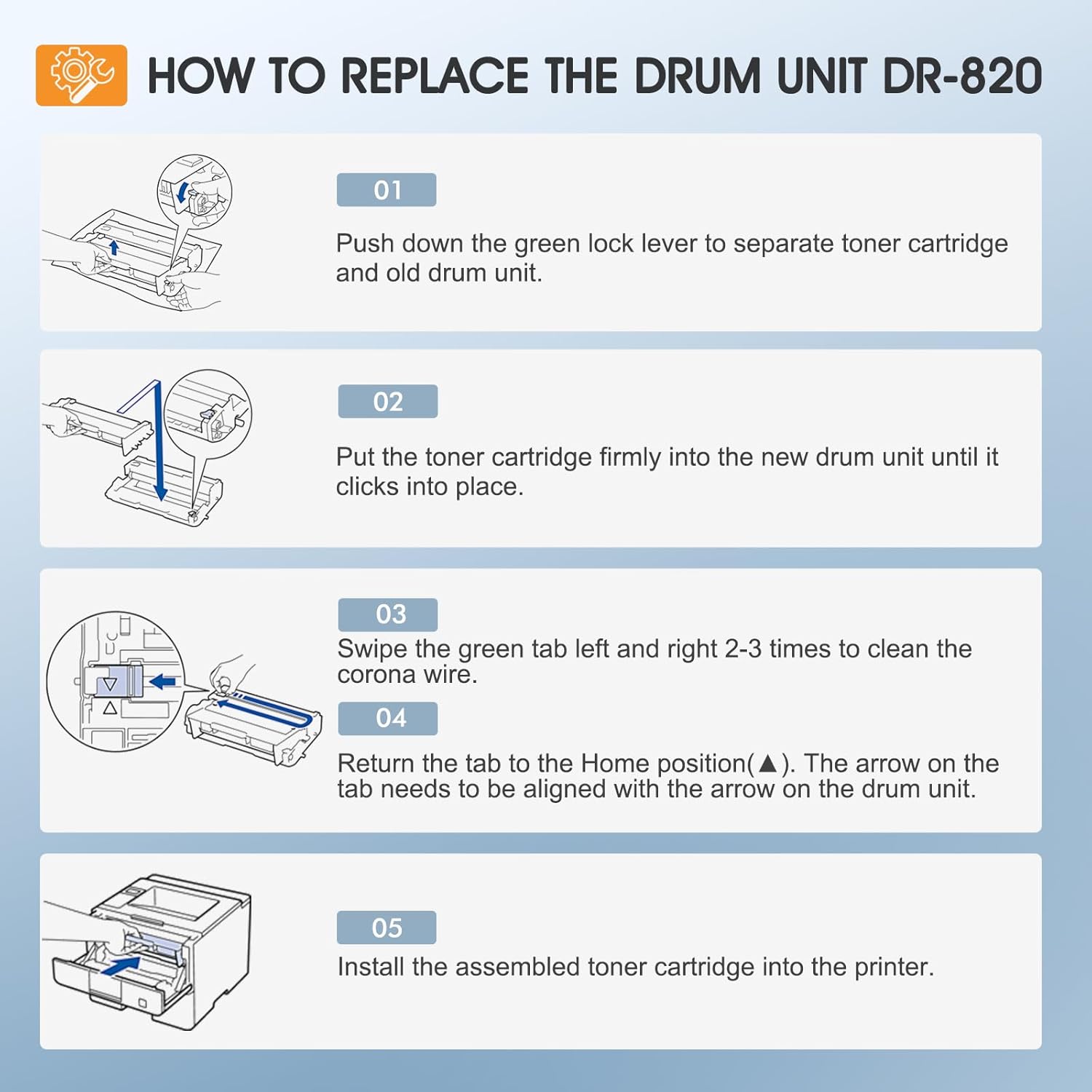 DR223CL Drum Unit High Yield DR-223CL DR223 Replacement for Brother DR223CL DR-223CL DR223 DR-223 for MFC-L3770CDW MFC-L3750CDW MFC-L3710CW HL-L3290CDW HL-L3230CDW HL-L3210CW Printer (K/C/M/Y, 4-Pack)