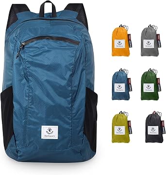 4Monster Foldable Backpack Ultra Lightweight Unisex Daypack Outdoor Waterproof Hiking Backpack for Camping Hiking Travel Sports Climbing Cycling
