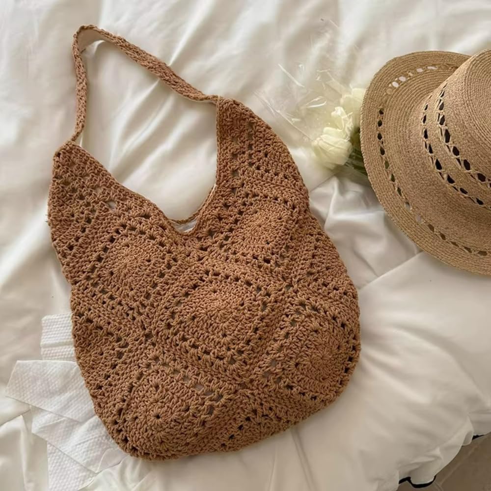 Canvas Tote Bag for Women, Large Capacity Reusable Shoulder Bag with Inner Lining & Buckle Closure, Shopping Work Daily Tote (Khaki) - Image 2