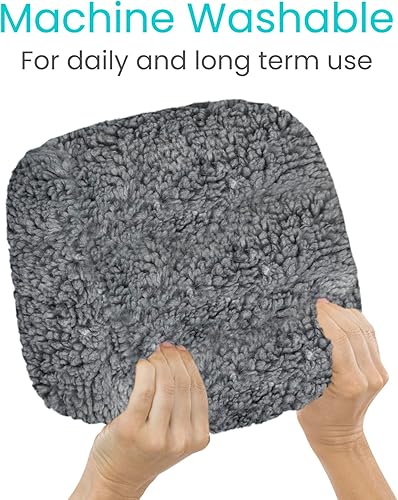 Miniatura 15 de Vive Mobility Funda para rodillera para patineta, cojín de espuma viscoelástica de piel de oveja suave para adultos, accesorio para rodillos