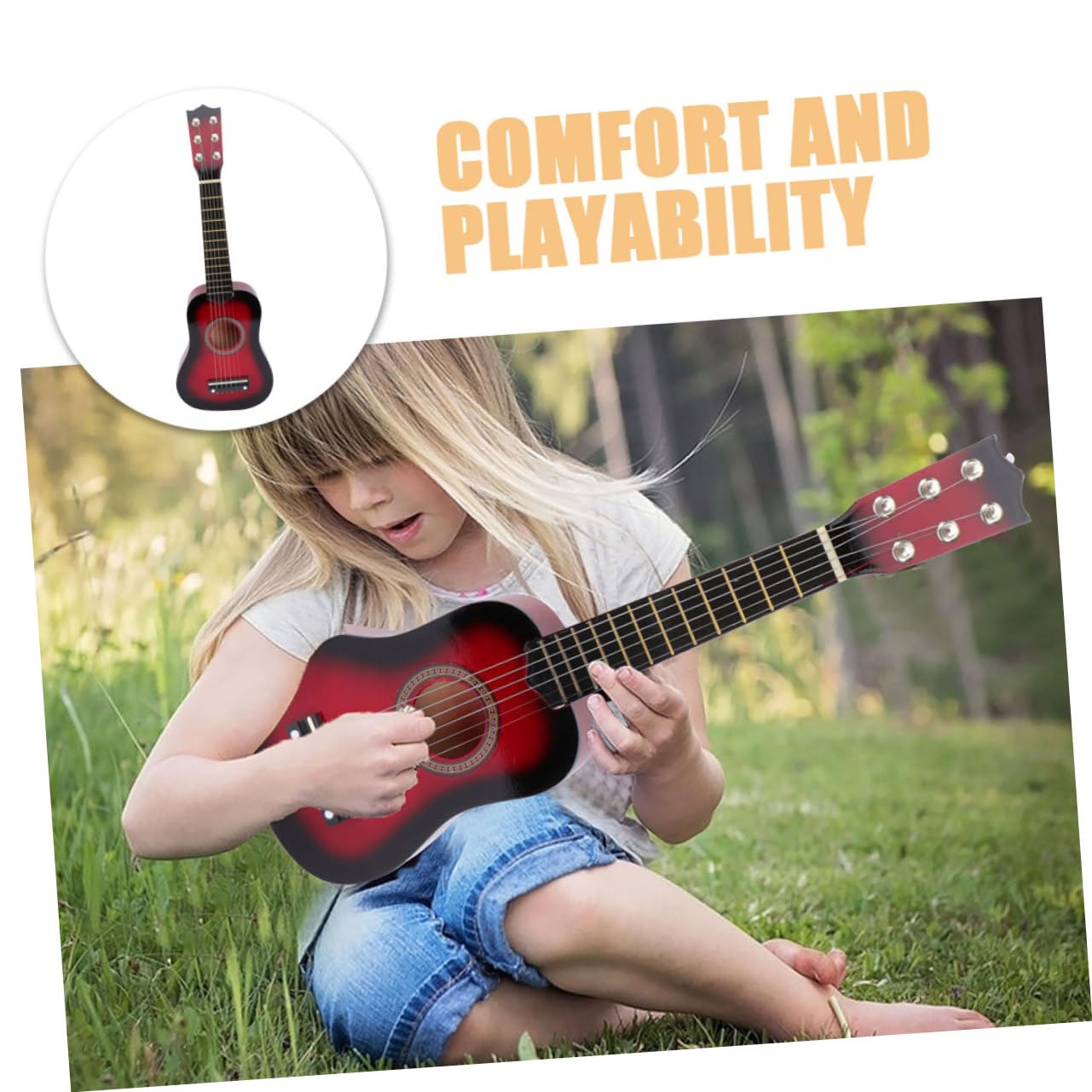 Chitarra per Bambini Principianti 21 Pollici in Legno