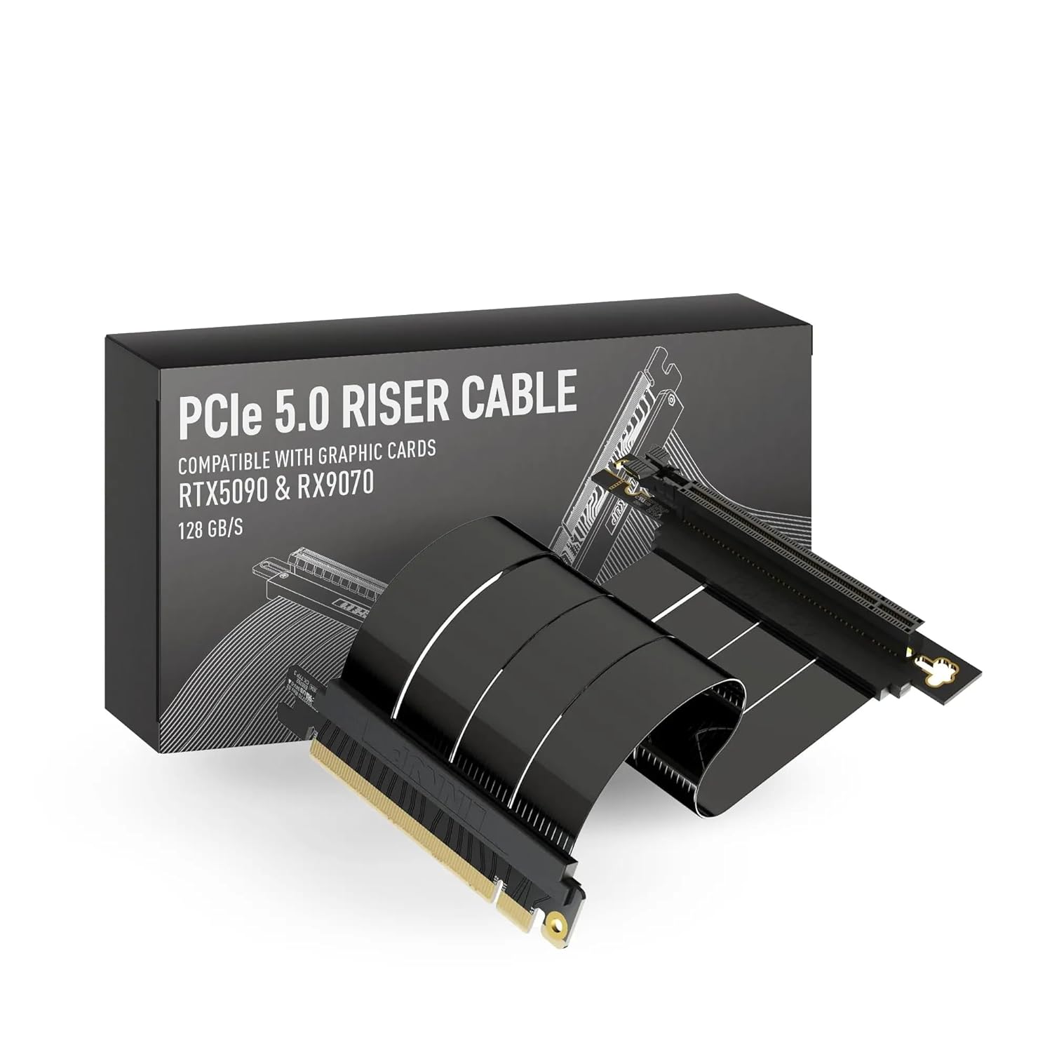 LINKUP PCIe 5.0 Riser Cable for Vertical GPU Mount
