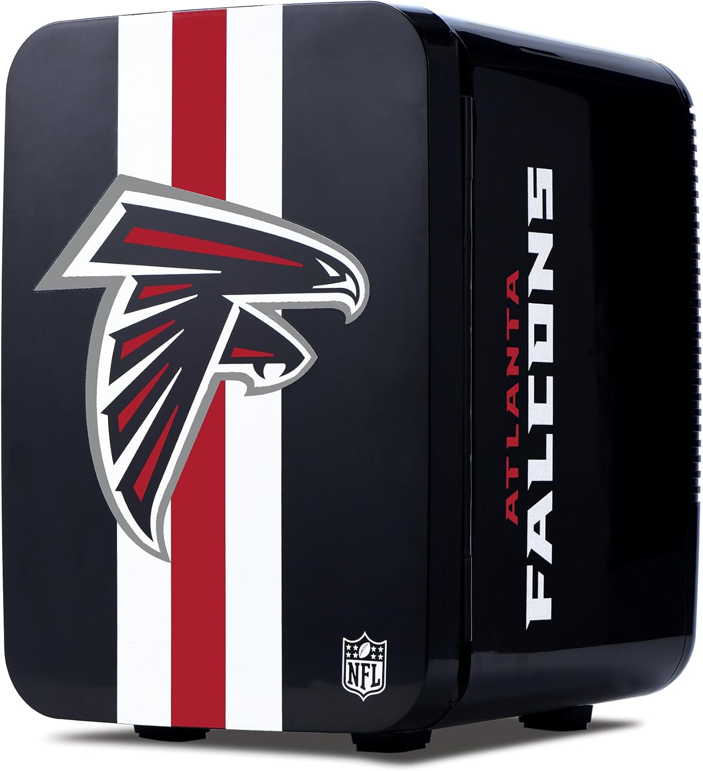 Ukonic NFL Atlanta Falcons 15-Can Mini Fridge 10L – AC/DC Powered, Official Team Colors & Logo, Portable Cooler for Tailgates, Home, Office, or Car