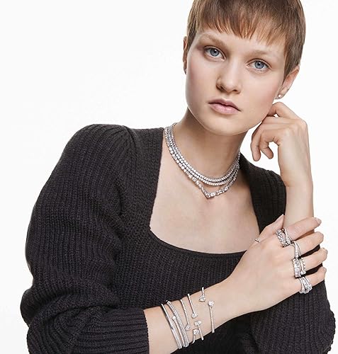 Miniatura 7 de Swarovski - Colección de pulseras de corazón Soul, acabado de rodio, cristales transparentes