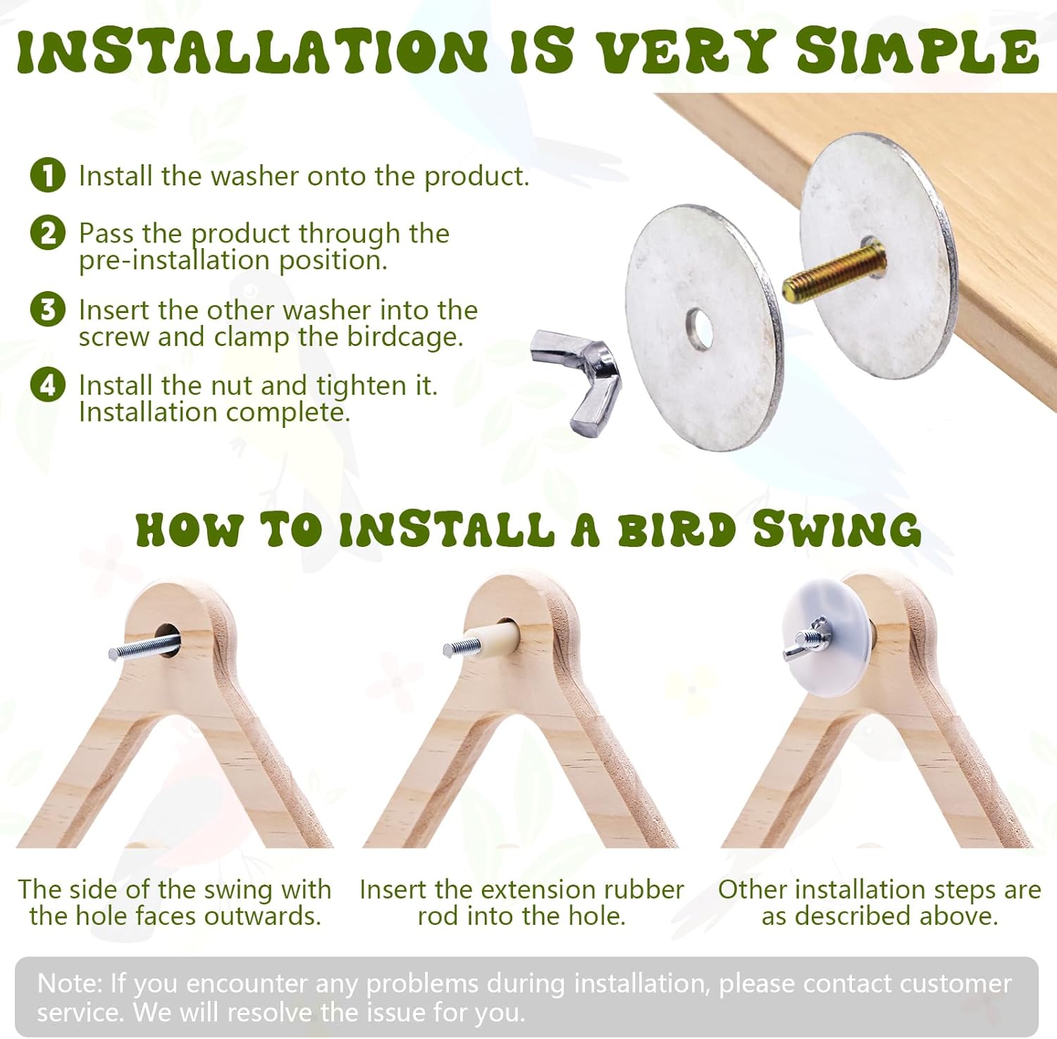 8 PCS Bird Perch Set is Suitable for Small to Medium-Sized Birds, Such as Cockatiels. It's a Cartoon-Style Bird Toy Set That Includes a Climbing Ladder and a Swing.